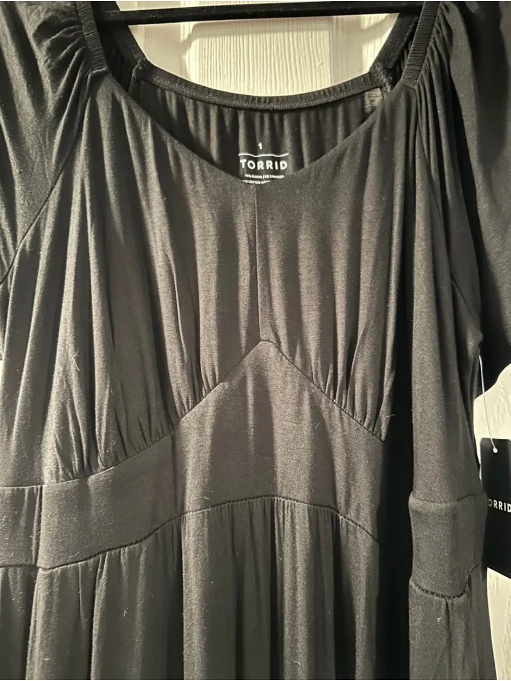 torrid NWT Black Flutter-Sleeve Empire Waist Maxi Dress